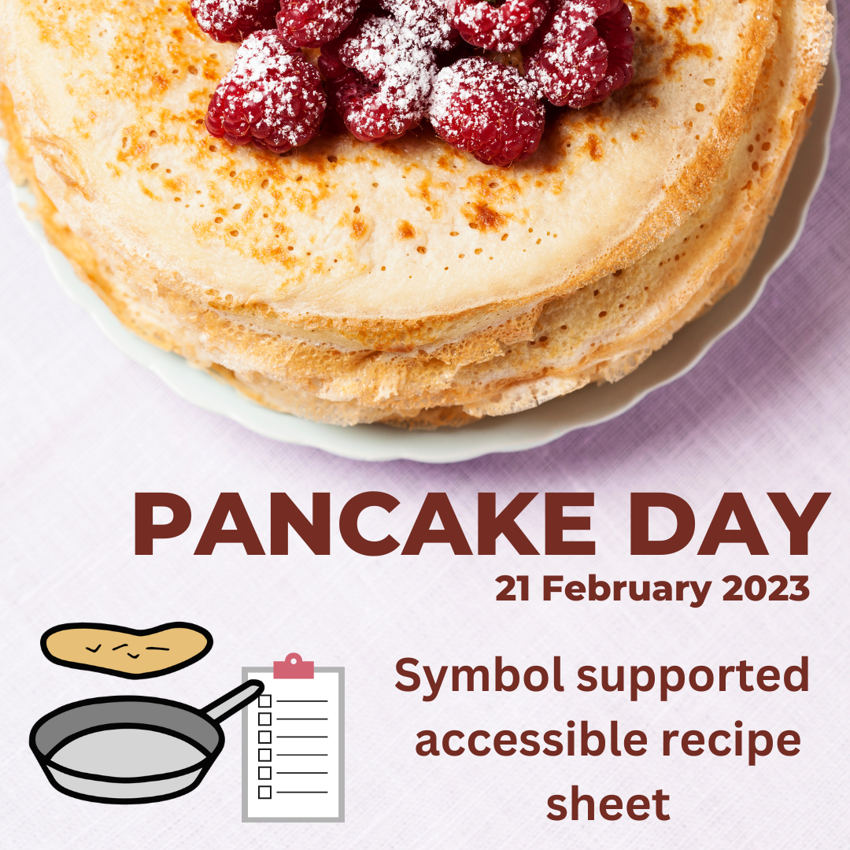 Image of Pancake Day - Symbol supported recipe.